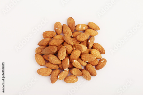 Almond at white background