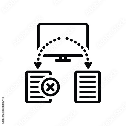 Black line icon for Reassign 