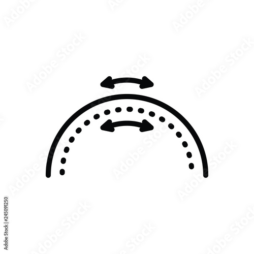 Black line icon for elasticity 