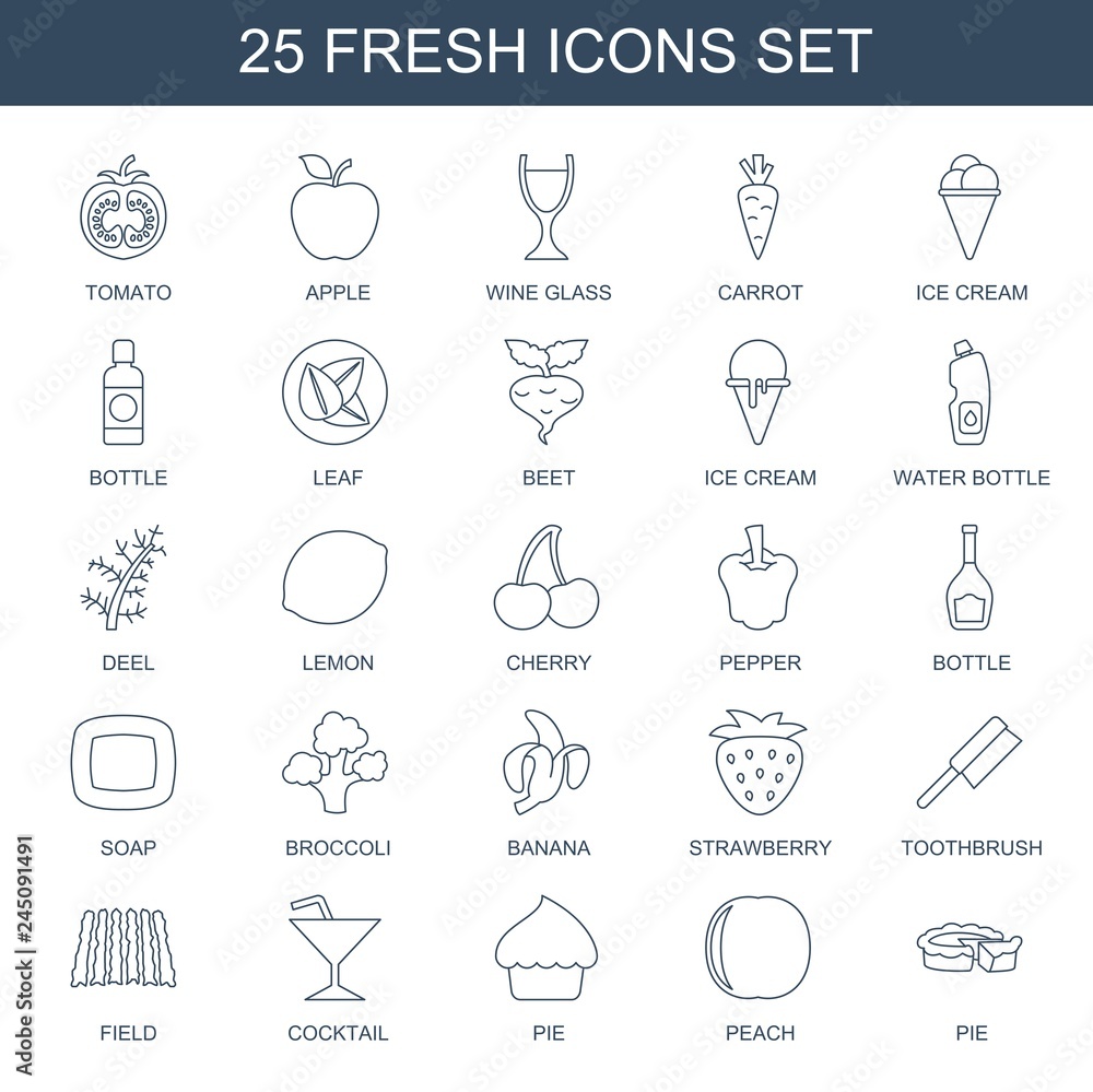 Naklejka premium fresh icons