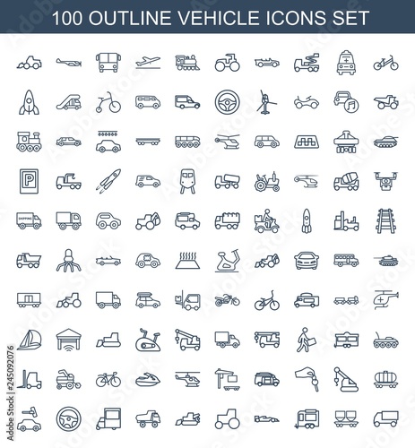100 vehicle icons