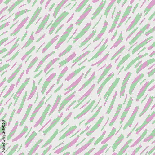 Abstract Hand-drawn Animal Skin Vector Seamless Pattern. Organic Fragments. Whimsical Diagonal Stripes Texture. Pastel