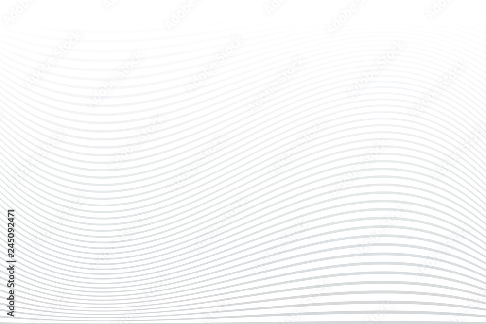 White striped background. Abstract wavy lines texture. - obrazy, fototapety, plakaty 
