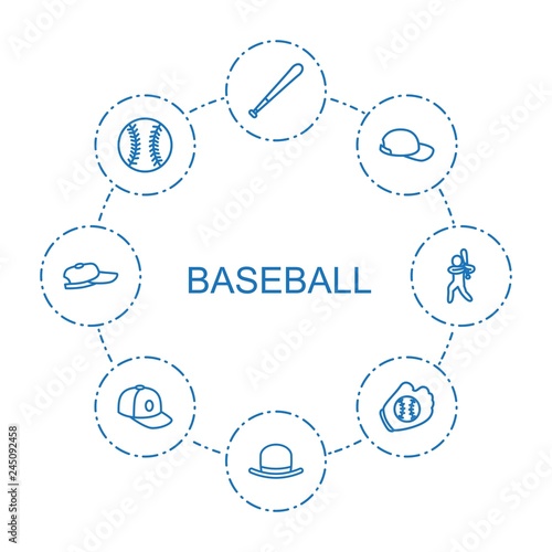 8 baseball icons