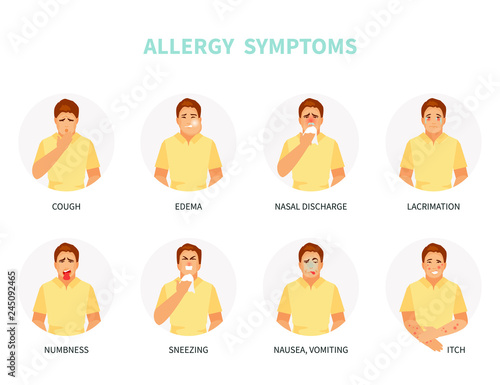 Allergy symptoms vector