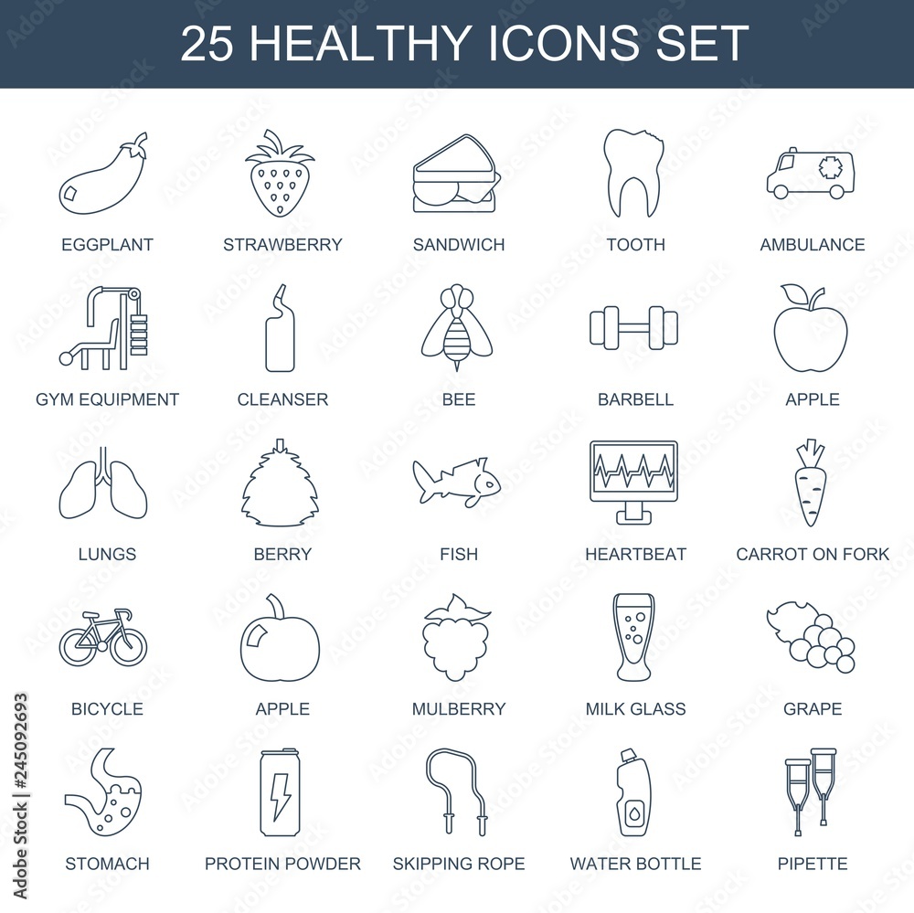25 healthy icons