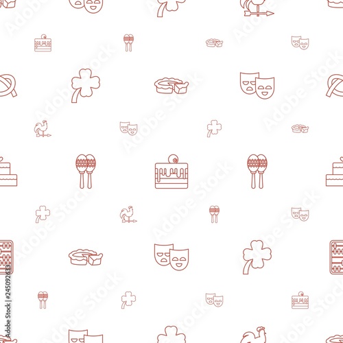 traditional icons pattern seamless white background