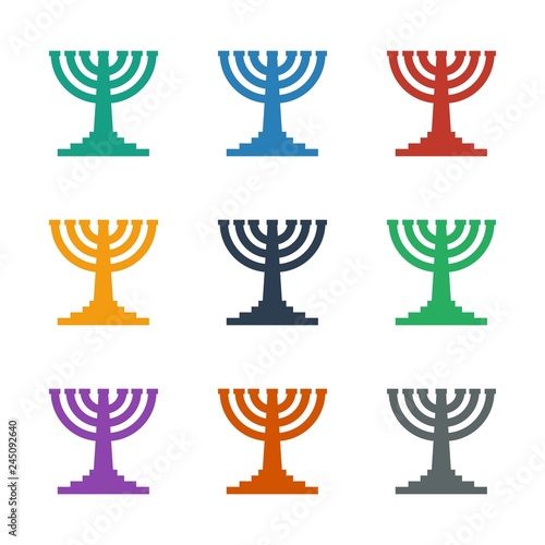 menorah icon white background
