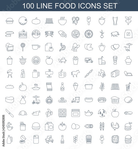 100 food icons