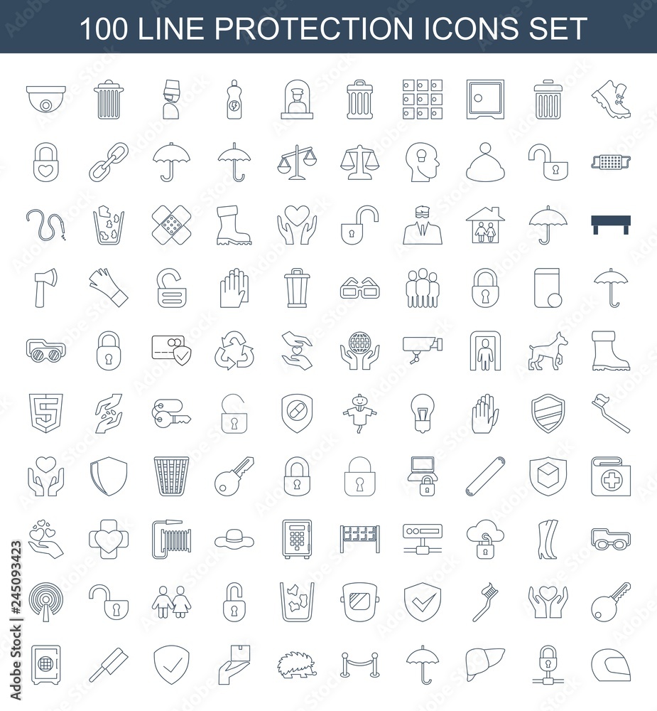 100 protection icons 100 protection icons
