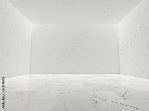 White Empty Interior (3D Illustration) photo