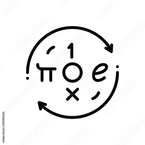 Black line icon for euler 