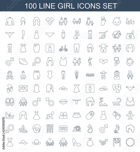 100 girl icons