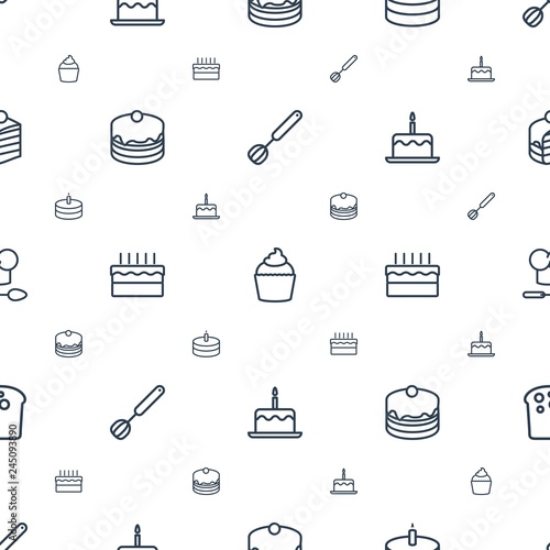 bakery icons pattern seamless white background