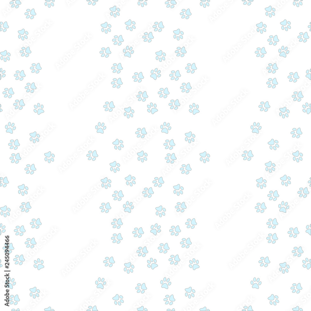 Vector seamless pattern with cat or dog,kitten or puppy footprints. Can be used for wallpaper,fabric, web page background, surface textures. Vector seamless pattern with cat or dog,kitten or puppy footprints. Can be used for wallpaper,fabric, web page background, surface textures.