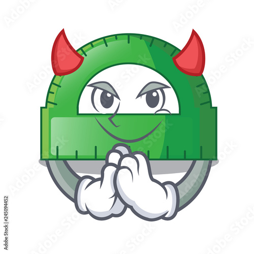 Devil protractor on a the mascot table