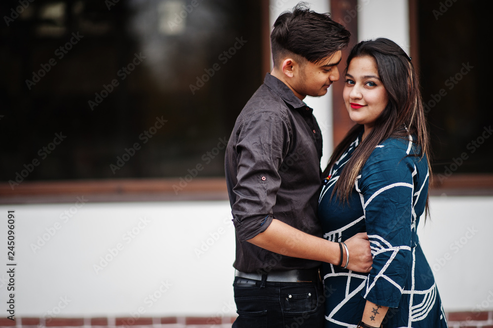 Love story of indian couple posed outdoor. Stock Photo | Adobe Stock