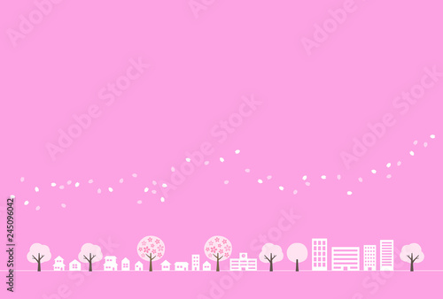 Spring towncape set of Cherry blossom dance