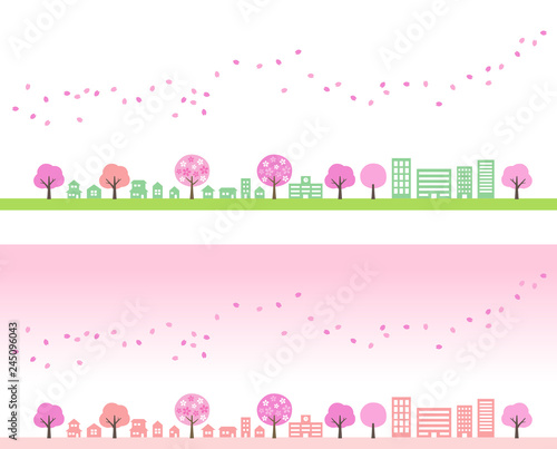 Spring towncape set of Cherry blossom dance