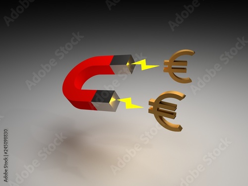 euro and magnet