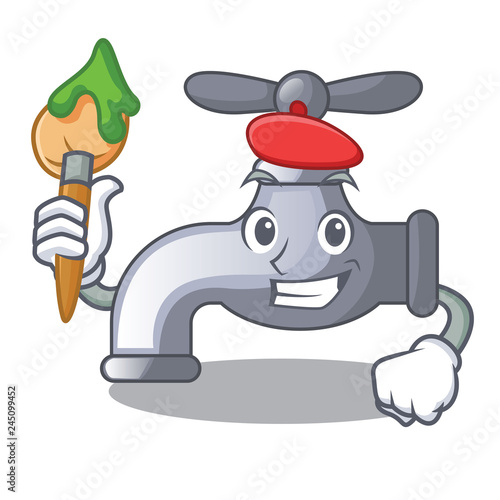 Artist water tap in shape of mascot