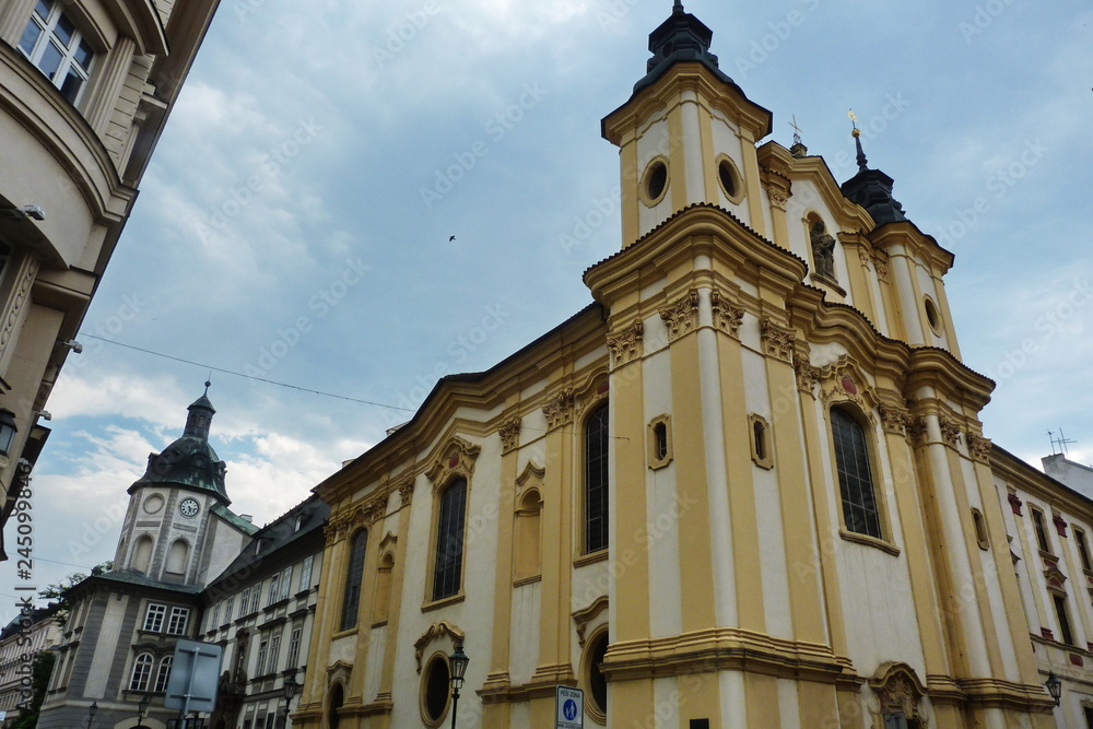 Baroque church in the center of Pilsen,