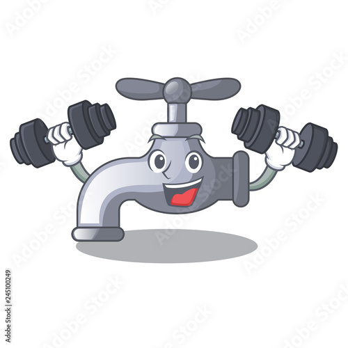 Fitness water tap in shape of mascot