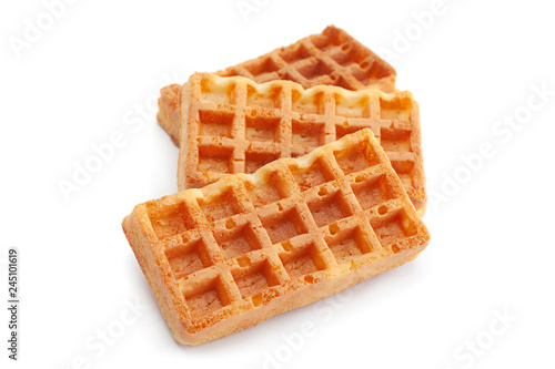 Viennese waffles on white