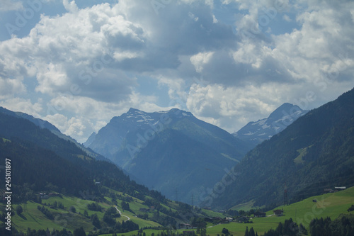 Beautiful nature of Austria wonderful landskape river, mountains, waterfall, forests © Мария Манн