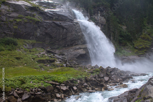 Beautiful nature of Austria wonderful landskape river  mountains  waterfall  forests