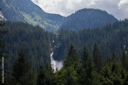 Beautiful nature of Austria mountains  waterfalls  rivers and forests