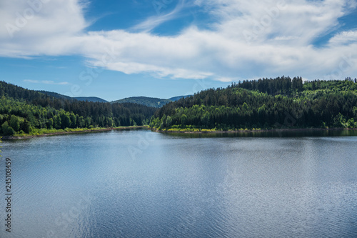 Zillierbach Dam lake in Harz, Germany