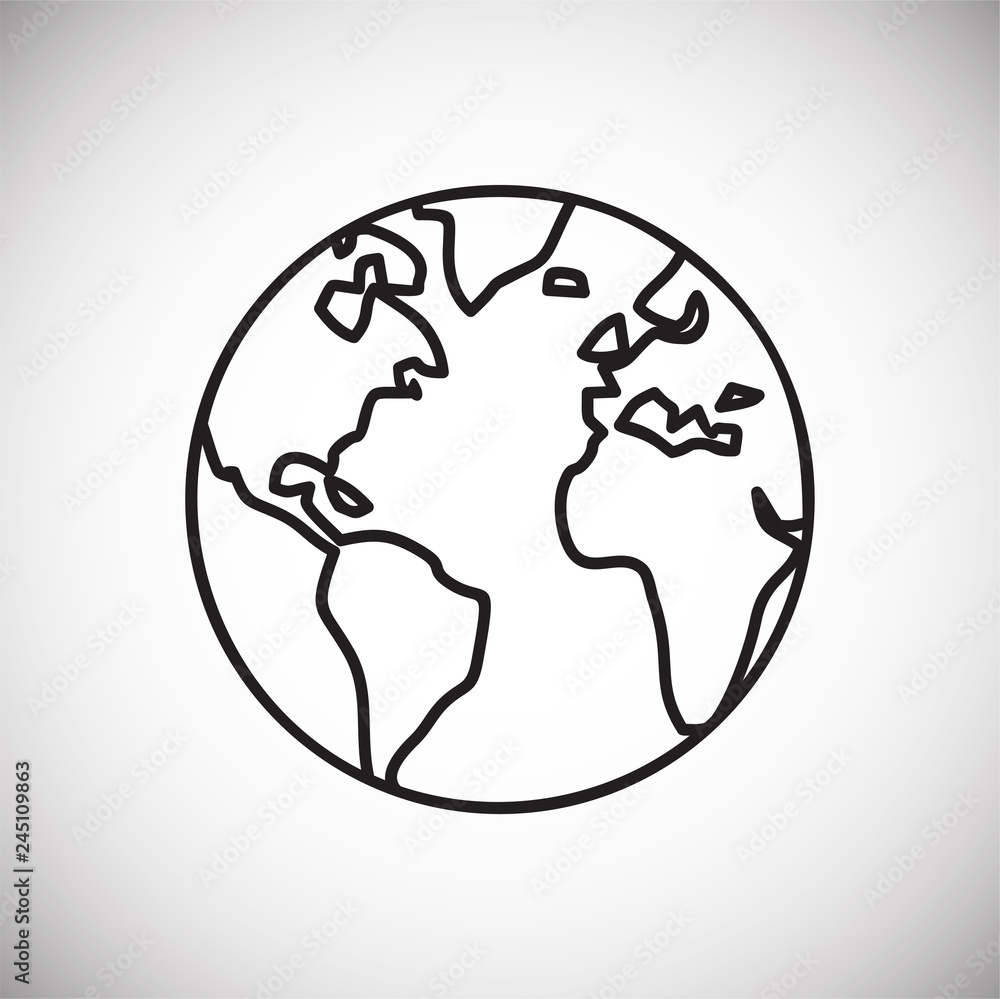 Globe icon on white background for graphic and web design, Modern simple vector sign. Internet concept. Trendy symbol for website design web button or mobile app