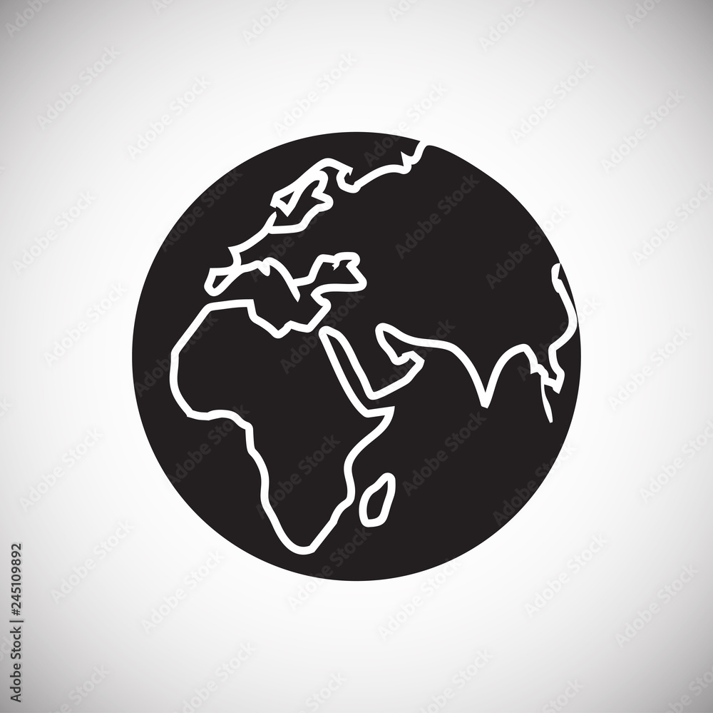 Globe icon on white background for graphic and web design, Modern simple vector sign. Internet concept. Trendy symbol for website design web button or mobile app Globe icon on white background for graphic and web design, Modern simple vector sign. Internet concept. Trendy symbol for website design web button or mobile app
