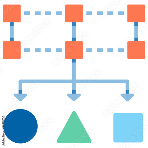 Data classification flat illustration