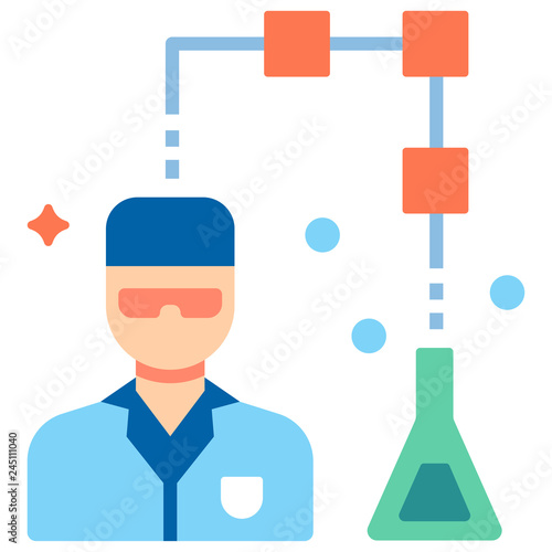 Foto Data scientist flat illustration