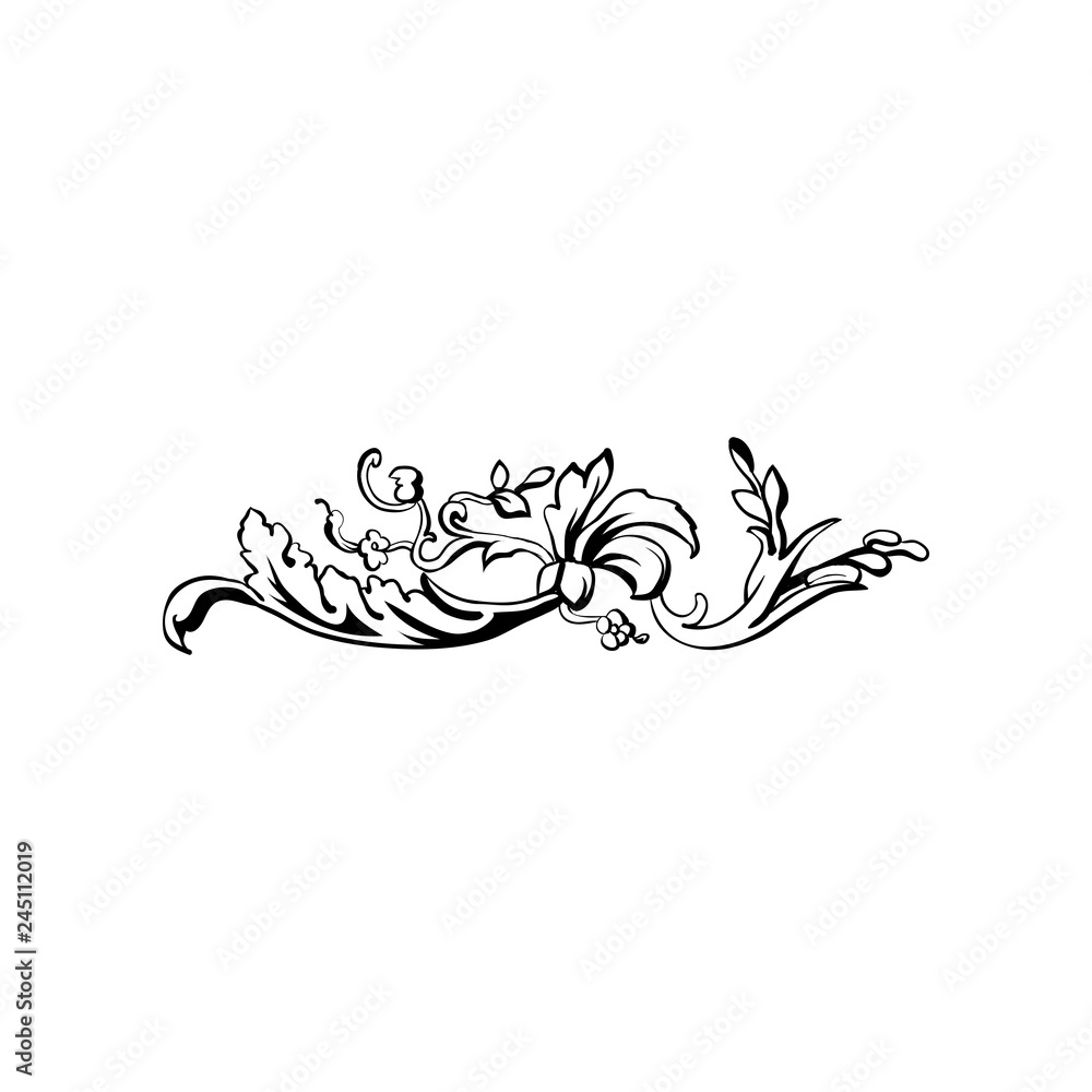 Calligraphic Page Divider. Swirls, Decorative Design Elements, Flourishes,  Scroll Embellishment in Vintage Style. Vector. Stock Vector - Illustration  of curve, certificate: 116633890