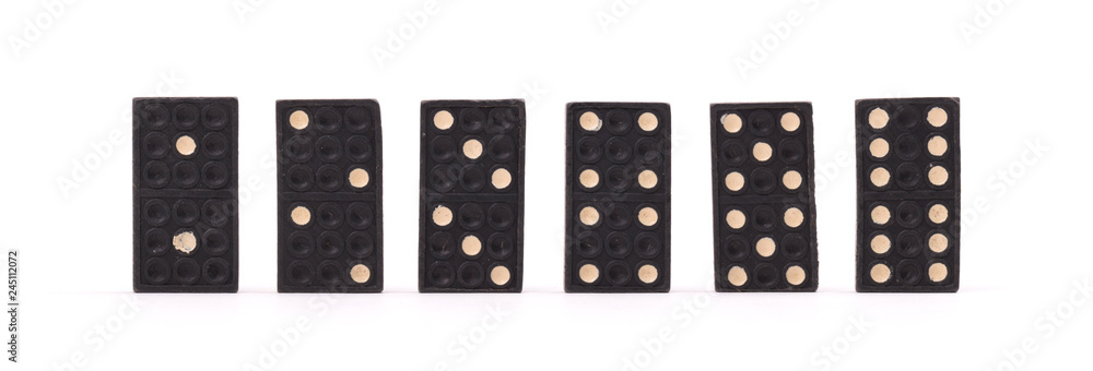 Old domino game isolated Old domino game isolated