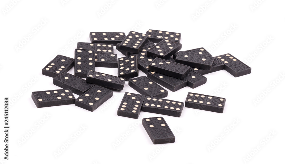 Old domino game isolated Old domino game isolated