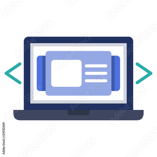 Obraz na plátne Slideshow flat illustration