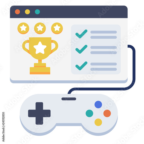Gamification flat illustration