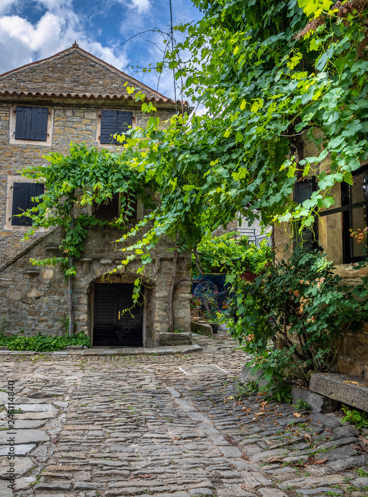 Mountain village Groznjan, Istria, Croatia