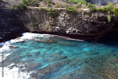 Broken Beach is a natural bridge, a stunning natural formation on the coast of Nusa Penida, Indonesia