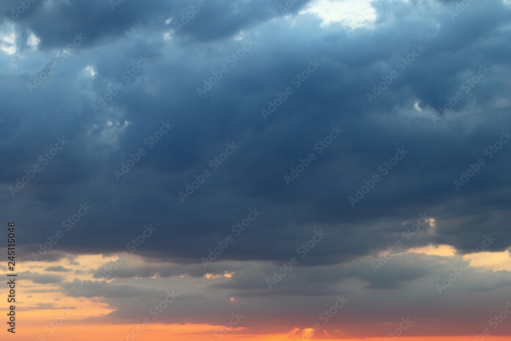 marvellous toned sunset or sunrise clouds for using in design as background.