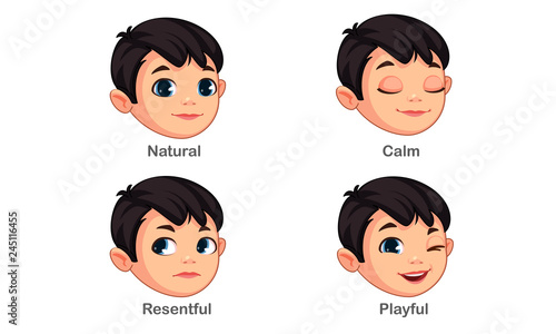 Boy with different facial expressions part 1