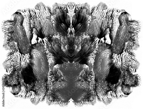 Bright color abstract painting in Mono Type style.