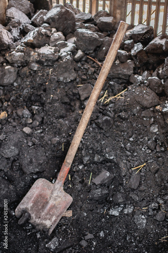 coal. close-up photo