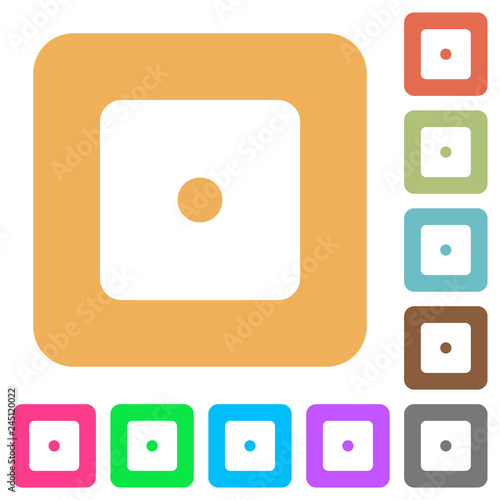 Dice one rounded square flat icons Free Download Dice one rounded square flat icons - GFXLoad