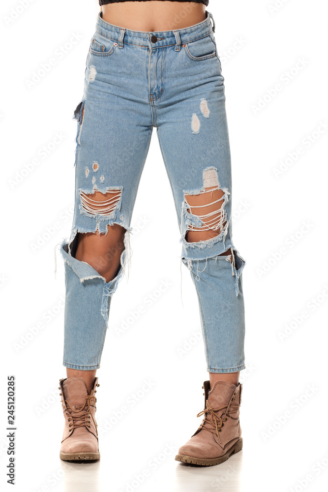 Boots and ripped jeans shop
