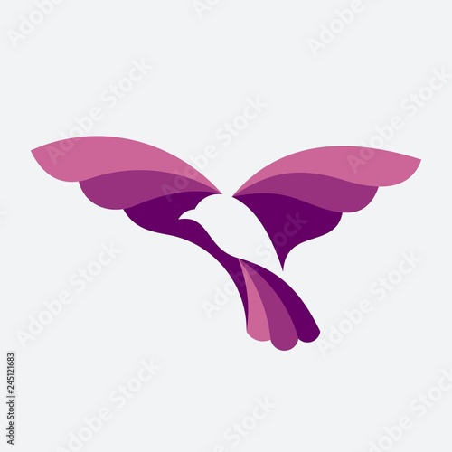 Fototapeta Naklejka Na Ścianę i Meble -  Flying Bird Vector Logo